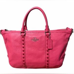 Coach Central Strawberry Leather Satchel Bag